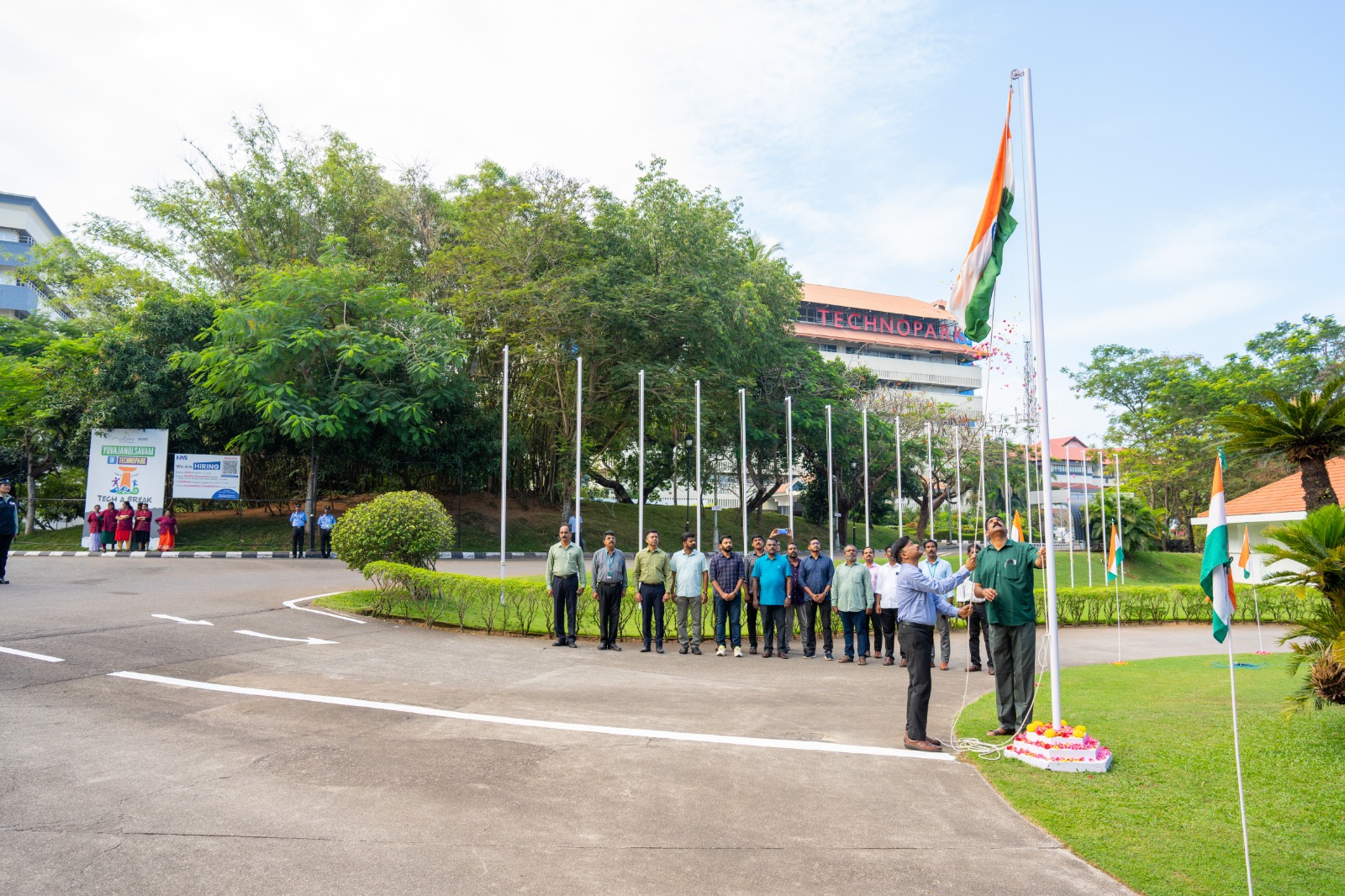 Honouring India: Technopark Celebrates 77 Years of the Republic